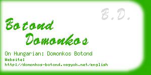 botond domonkos business card